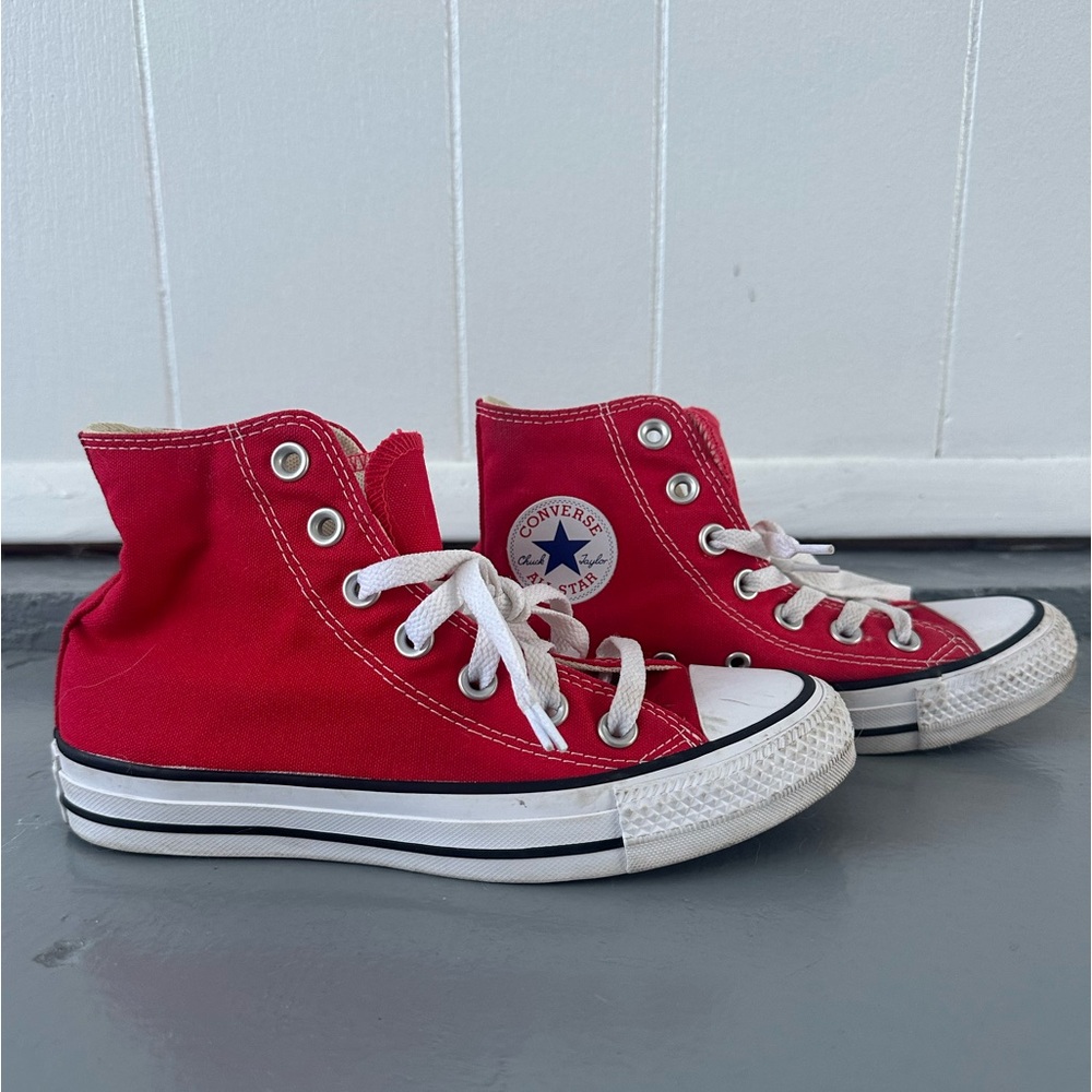 Converse Red Canvas High-Tops